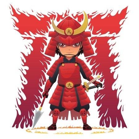 17746554 - red armor samurai